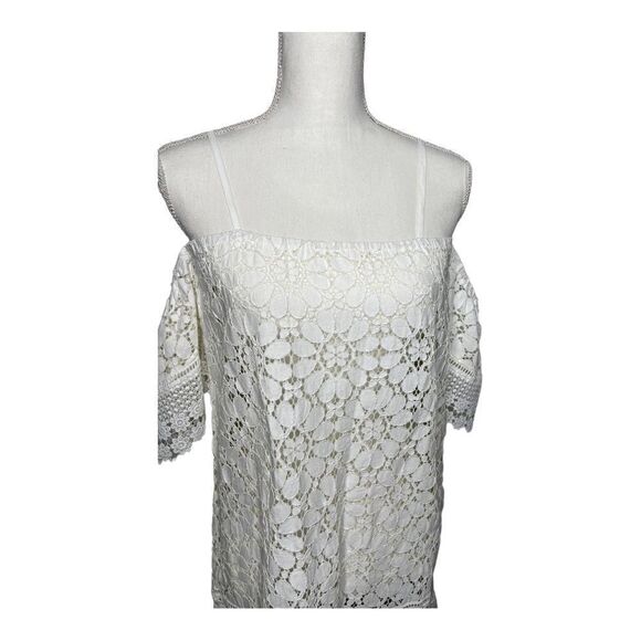 SOLITAIRE SWIM White Lace Cover Up Dress. Size Small NWOT - Picture 2 of 7